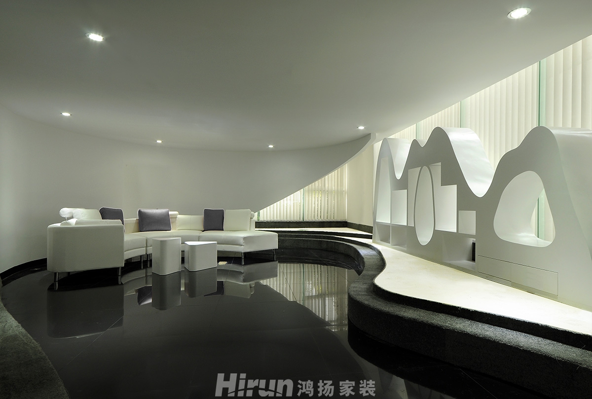 長沙某商業廣場450㎡仿生未來商鋪 裝修案例效果圖-04家具與空間融入一體