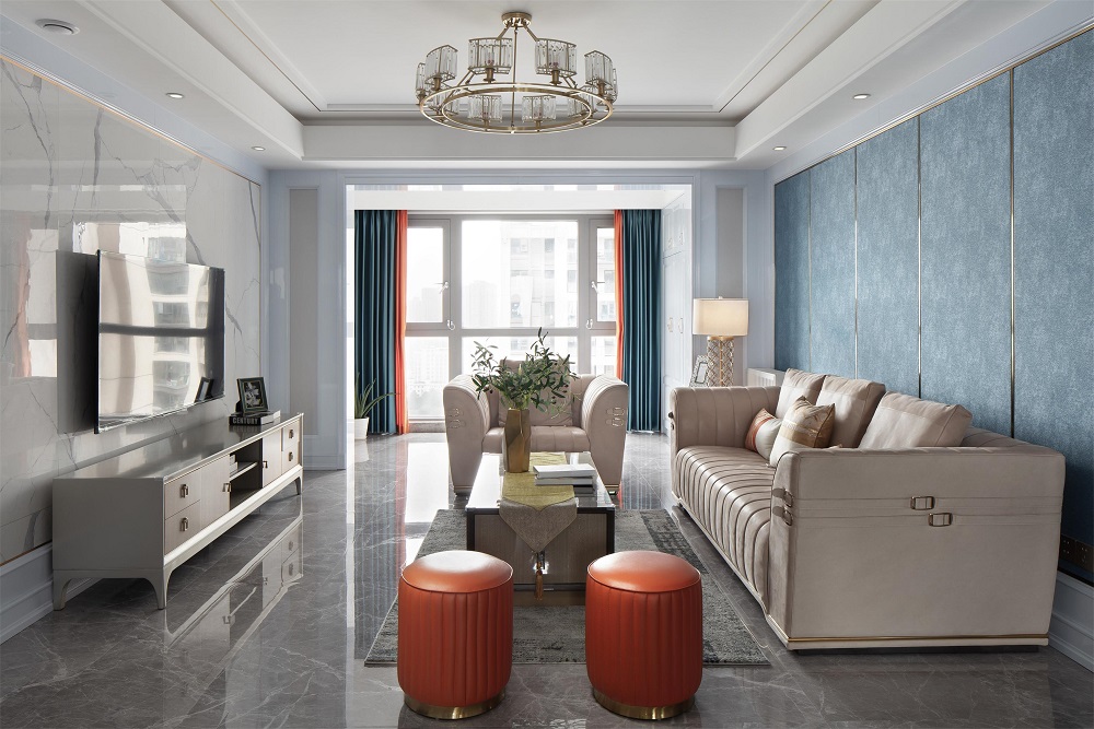 建發中央公園160㎡新裝飾主義四居室 裝修案例效果圖-SWSY2020-1