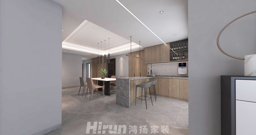 北辰定江洋180㎡雅致現代大平層 裝修案例效果圖-2