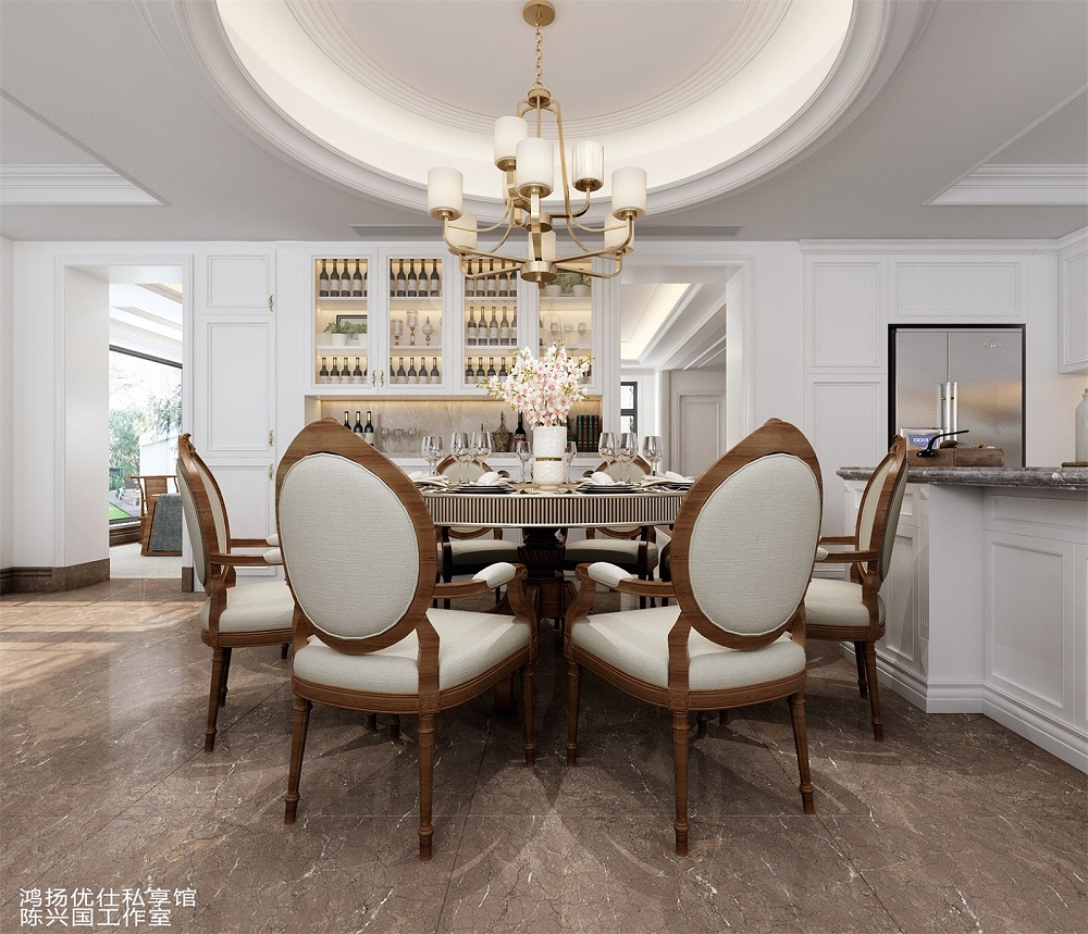 保利閬峰500㎡輕歐簡美別墅 裝修案例效果圖-6132395261913890