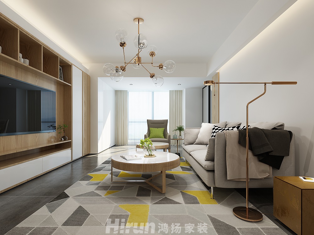 月湖蘭庭180㎡北歐之光大平層 裝修案例效果圖-5