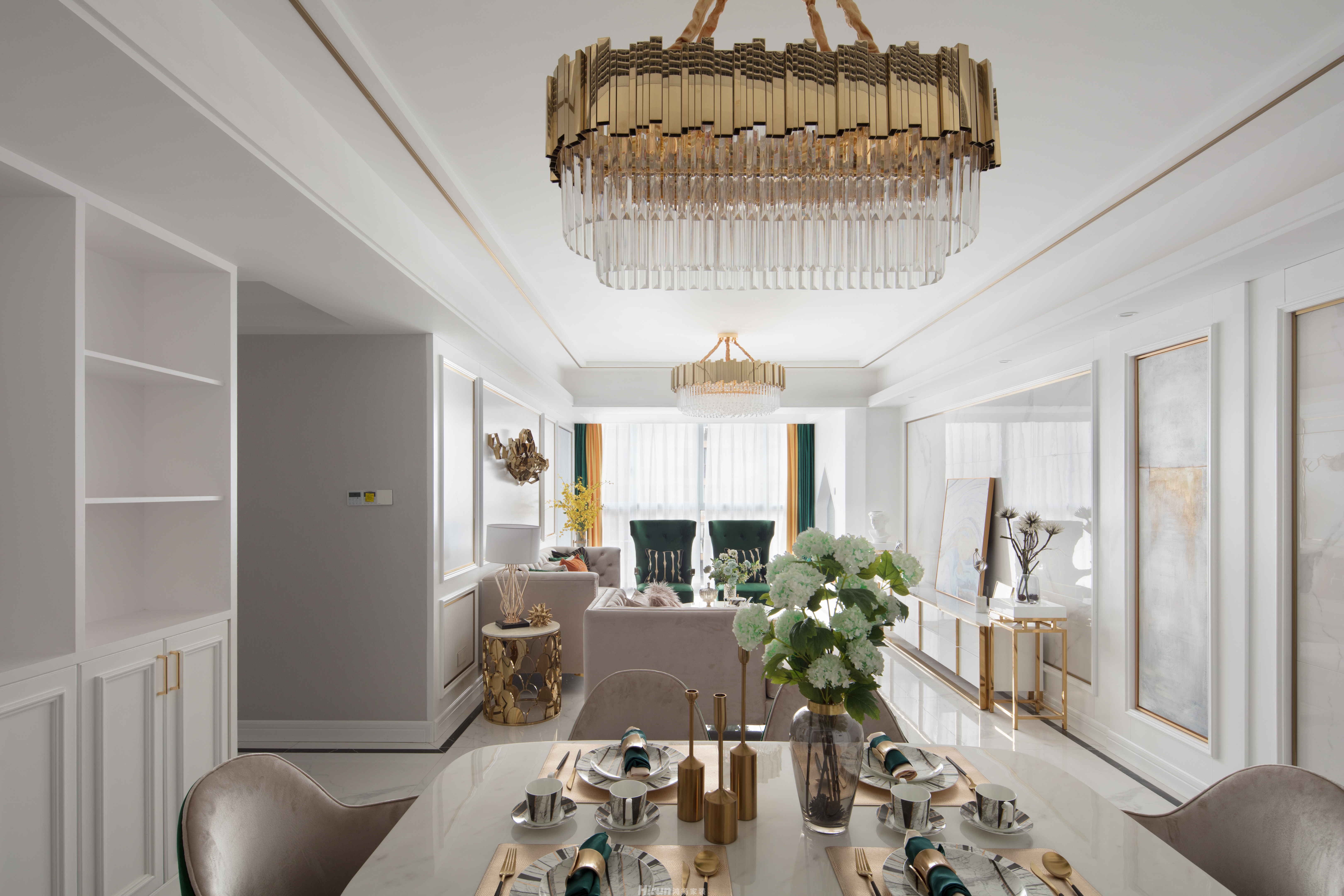 萬博匯140㎡新裝飾主義三居室 裝修案例效果圖-swsy2019_3_看圖王