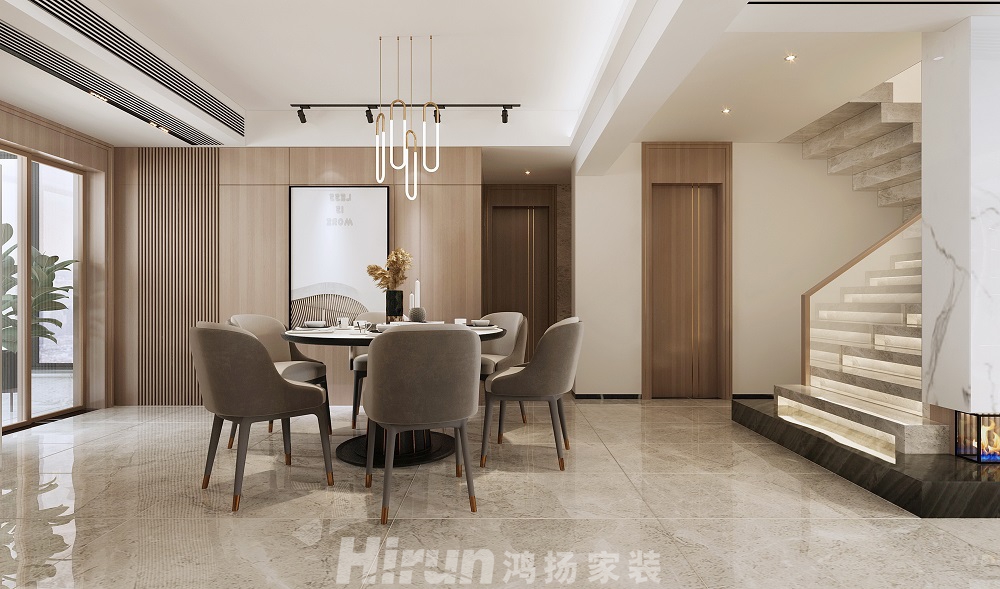 八方小區290㎡北歐之光復式 裝修案例效果圖-1 (3)