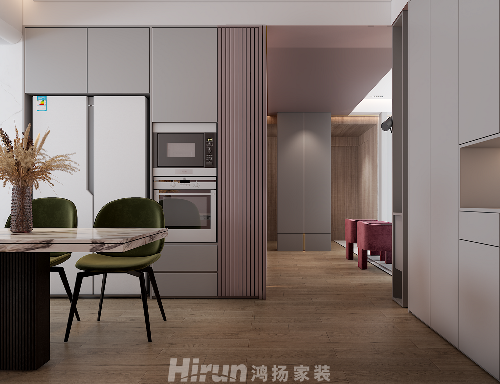 八方小區(qū)120㎡雅致現(xiàn)代三居室 裝修案例效果圖-門廳