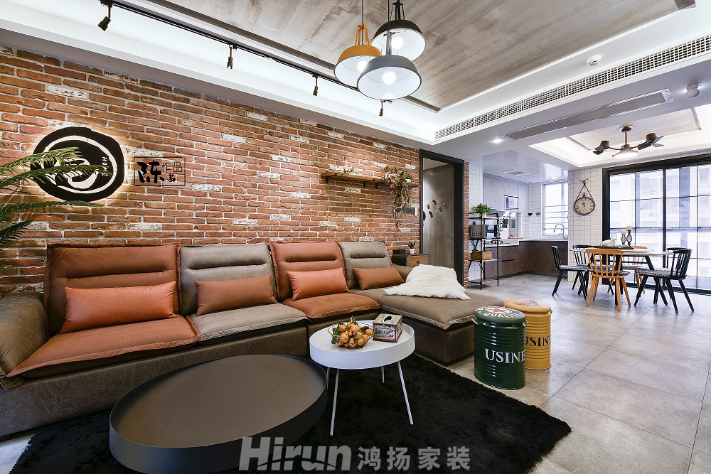 北辰三角洲136㎡工業再造四居室 裝修案例效果圖-06