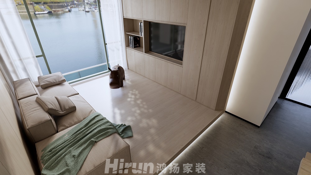 鑫遠翡麗都80㎡北歐之光二居室 裝修案例效果圖-2 (7)