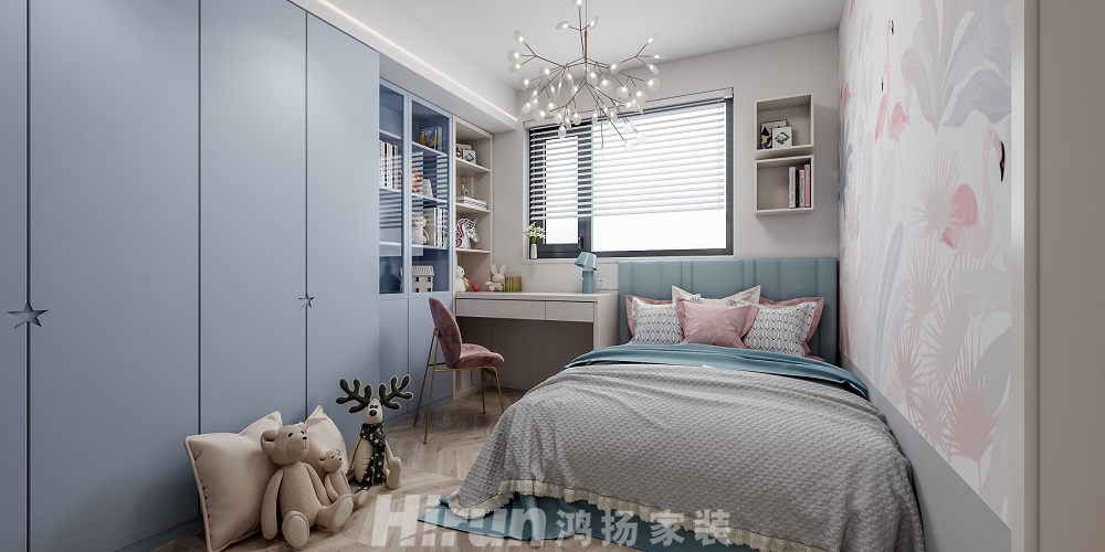 東方名苑首府360㎡復合寫意復式 裝修案例效果圖-女孩房2_gaitubao_2700x1350