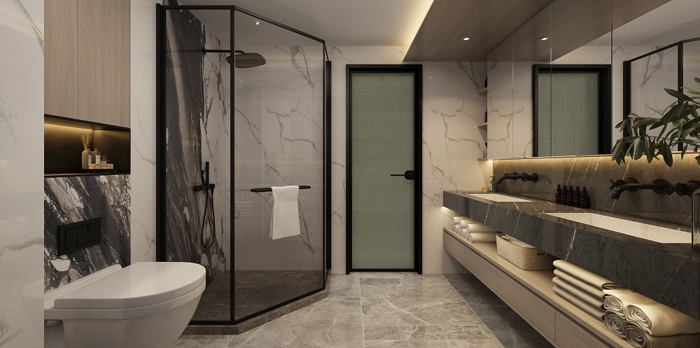 東方名苑首府300㎡意境東方別墅 裝修案例效果圖-主衛