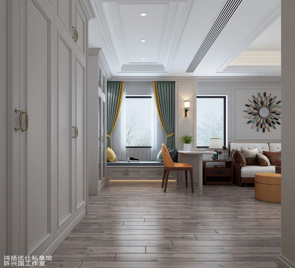 保利閬峰500㎡輕歐簡美別墅 裝修案例效果圖-7132395261919359