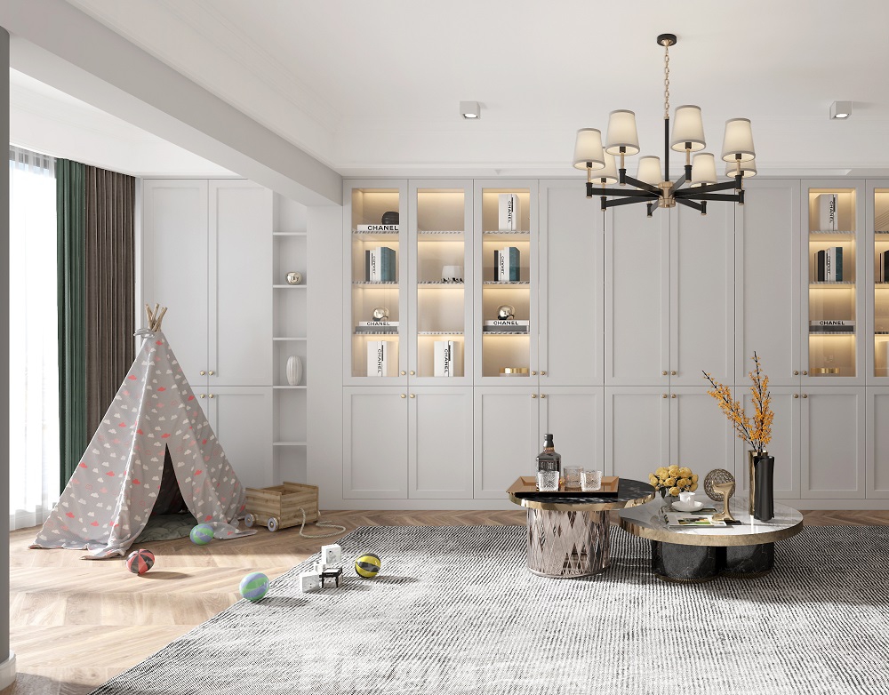 恒大華府130㎡輕歐簡美四居室 裝修案例效果圖-10