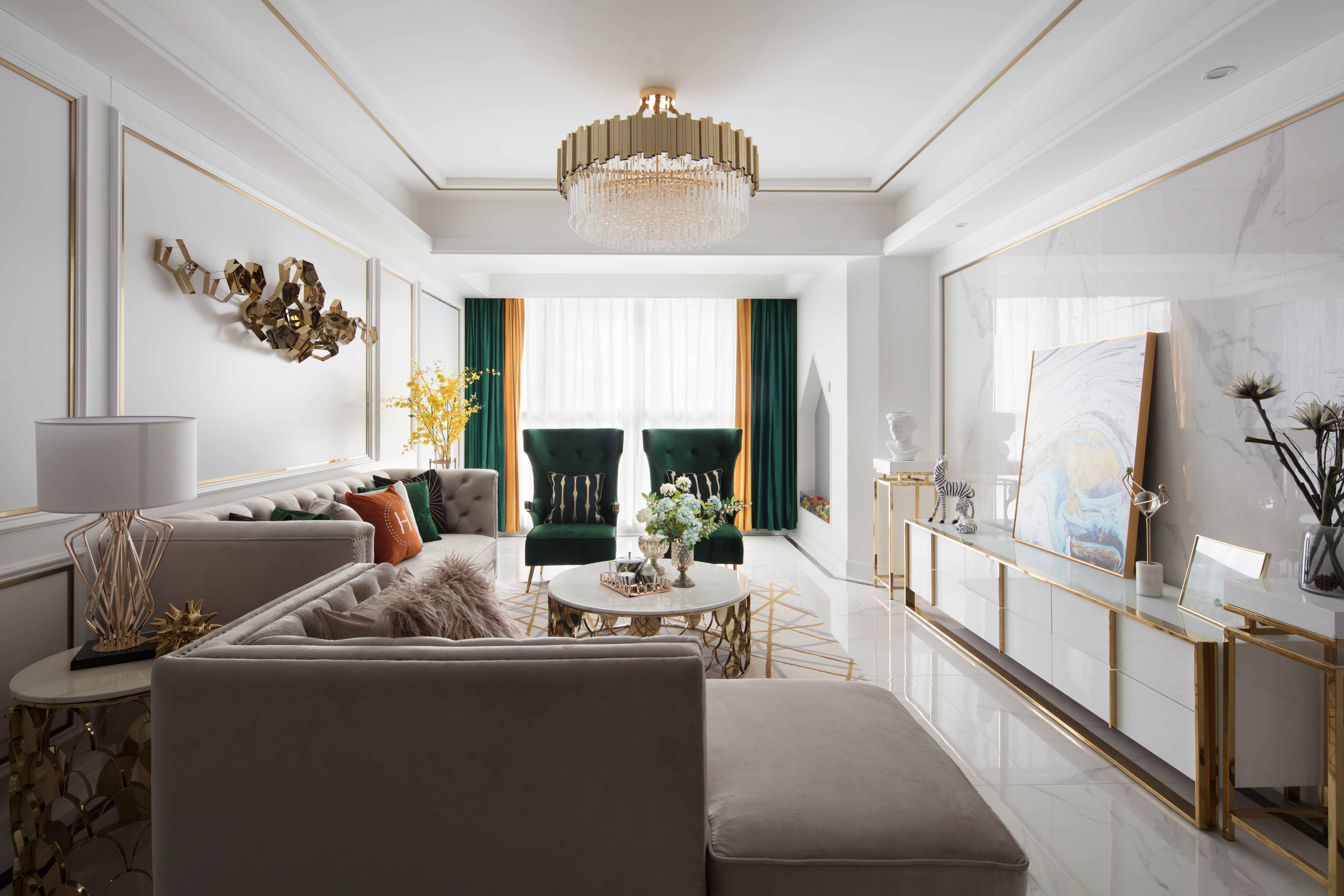 萬博匯140㎡新裝飾主義三居室 裝修案例效果圖-swsy2019_看圖王