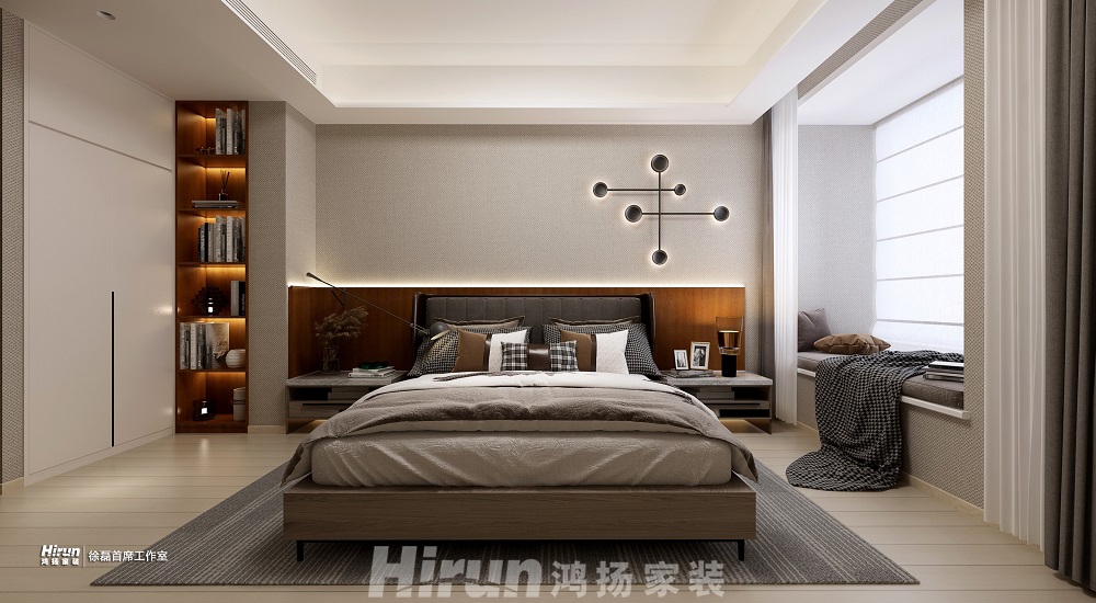 九華湖壹號300㎡復合寫意大平層 裝修案例效果圖-8次臥2副本_111
