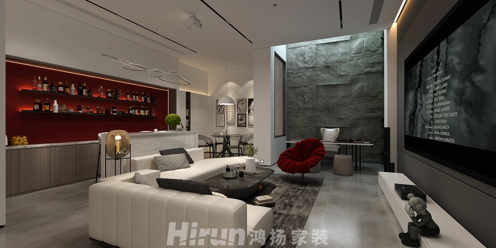 東方名苑首府450㎡新裝飾主義別墅 裝修案例效果圖-負一層角度3