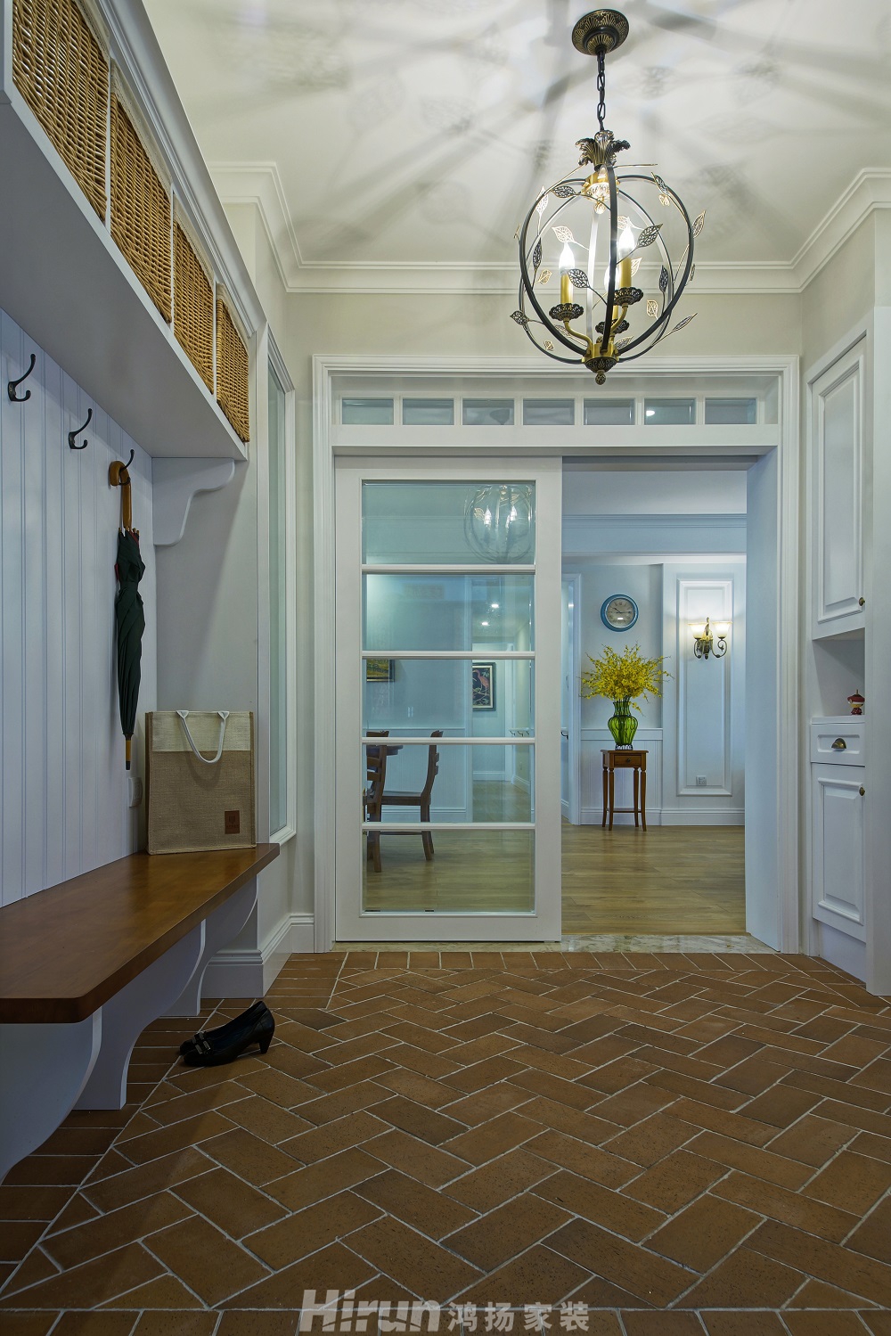 長沙歸心苑202㎡輕歐簡美大平層 裝修案例效果圖-門廳