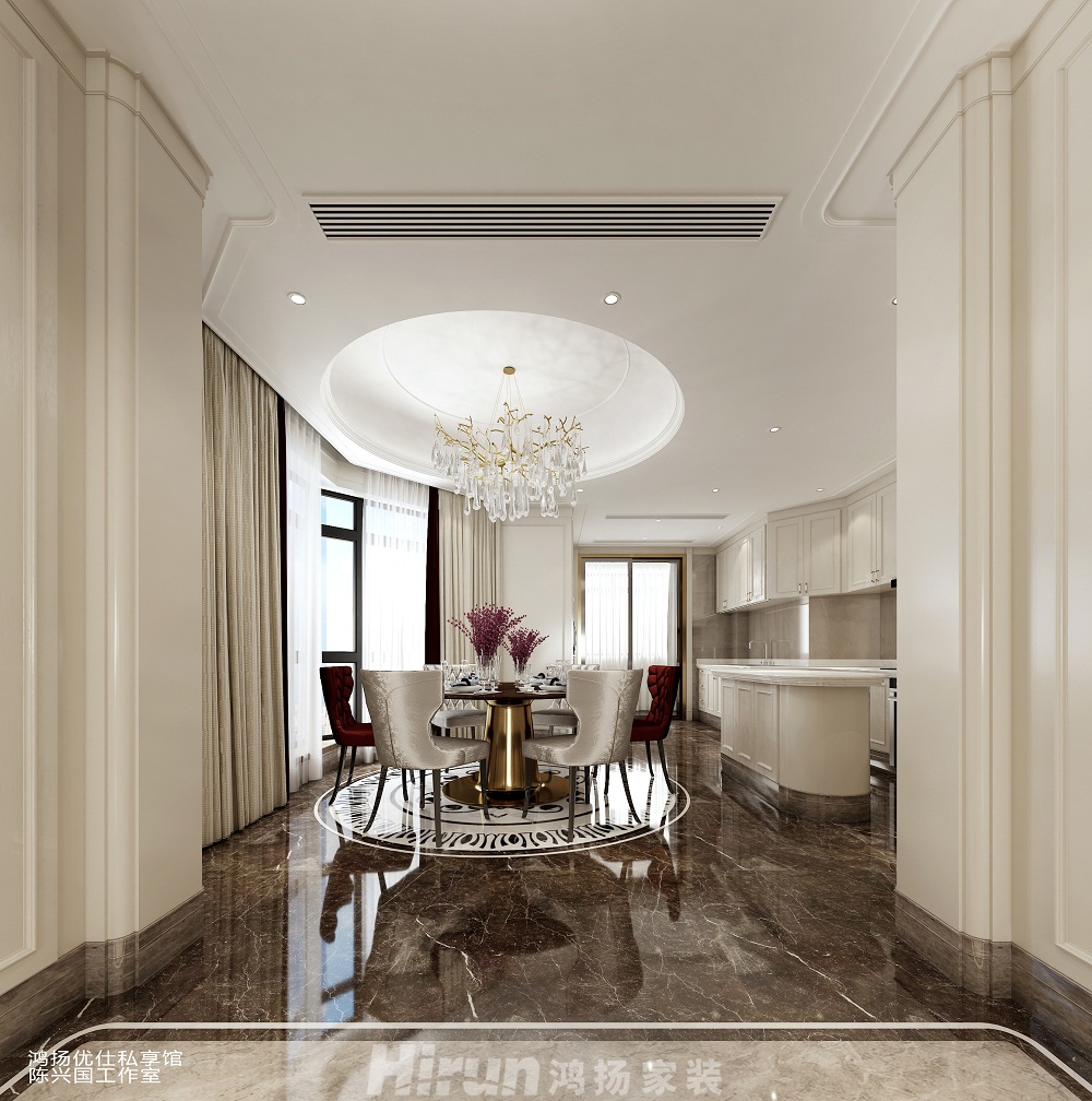 達(dá)美溪湖灣200㎡輕歐簡(jiǎn)美大平層 裝修案例效果圖-R132395268421849