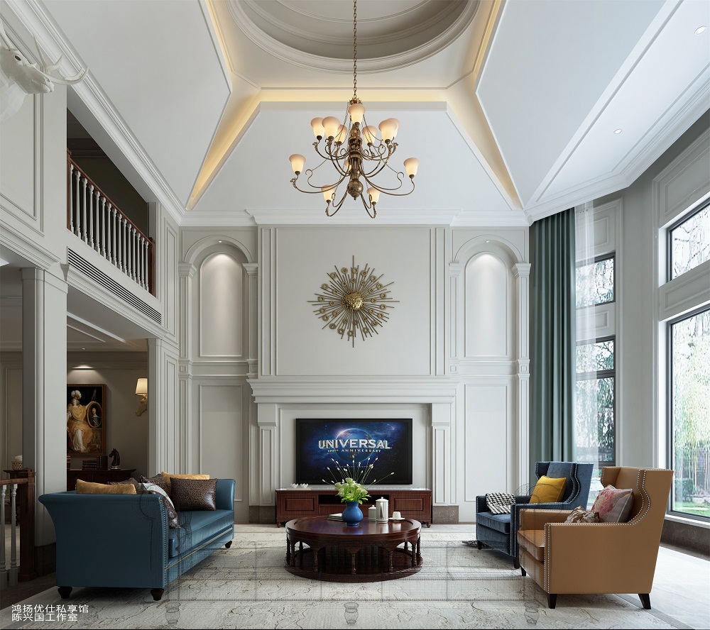 保利閬峰500㎡輕歐簡美別墅 裝修案例效果圖-3132395262081270