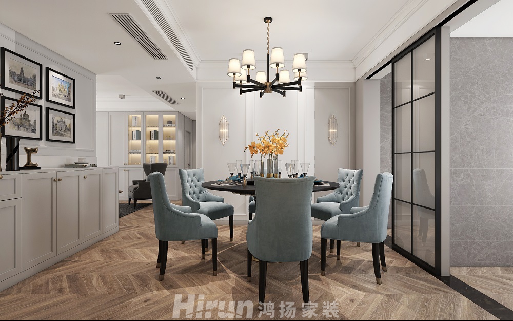 恒大華府130㎡輕歐簡美四居室 裝修案例效果圖-03