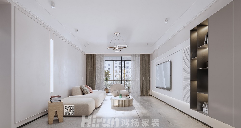 恒基湖山賦140㎡雅致現代四居室 裝修案例效果圖-4ma