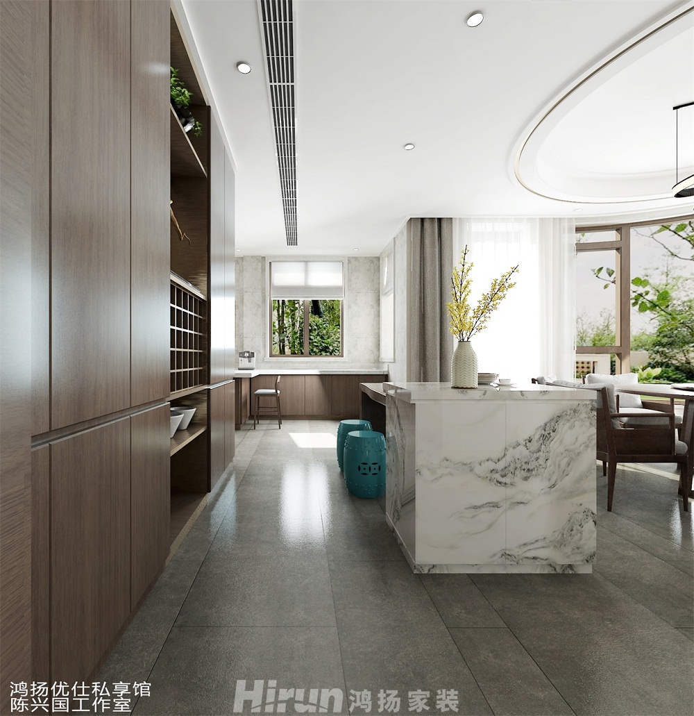 深業堤亞納灣480㎡江南印象別墅 裝修案例效果圖-Q132395338745384