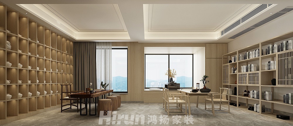 云頂梅溪湖320㎡復(fù)合寫意復(fù)式 裝修案例效果圖-云頂梅溪湖 (7)