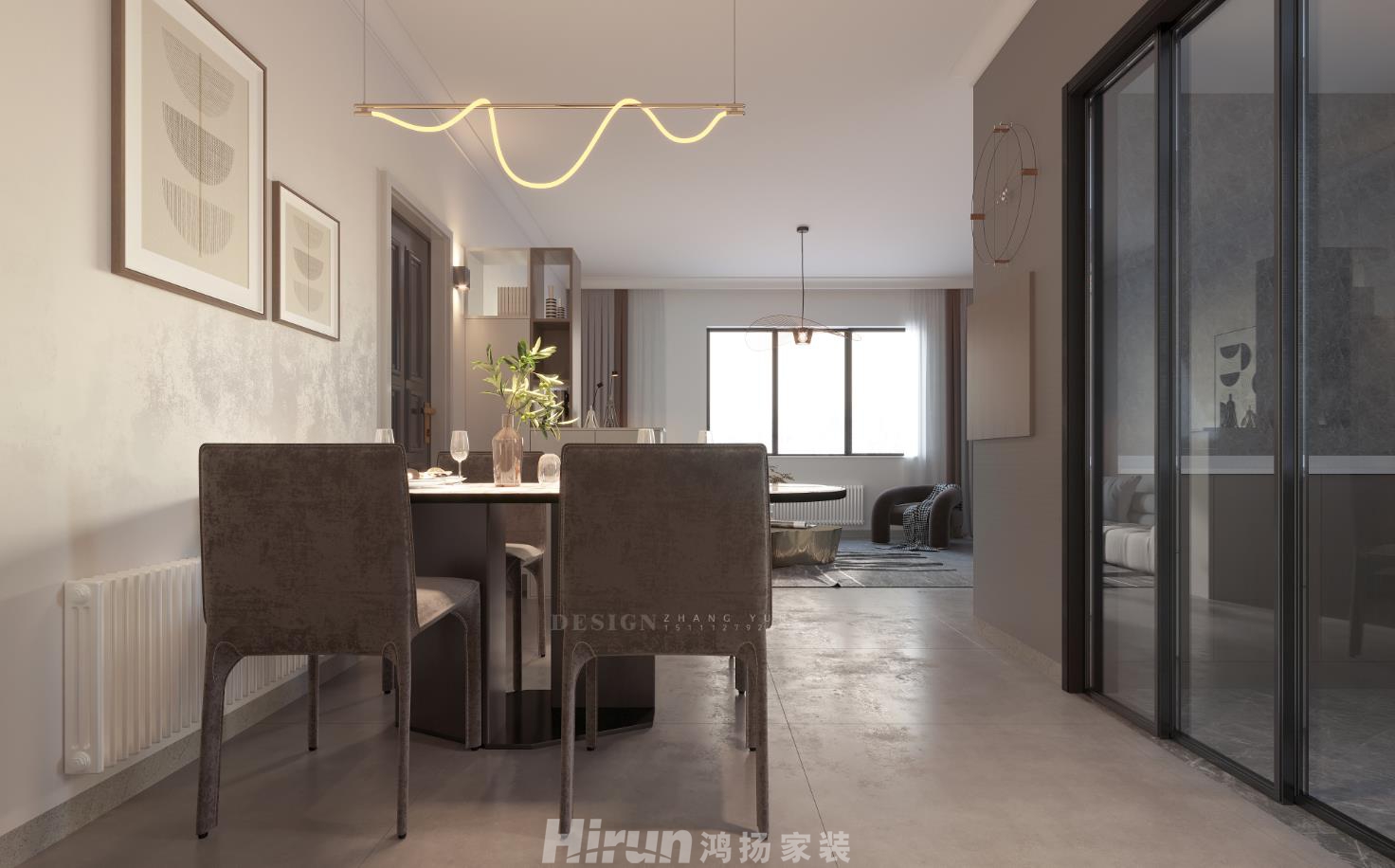 萬事佳景園120㎡北歐之光三居室 裝修案例效果圖-1 (2)