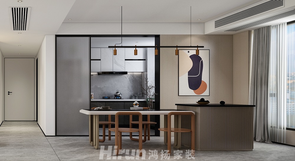 蓉國新賦140㎡雅致現代四居室 裝修案例效果圖-3