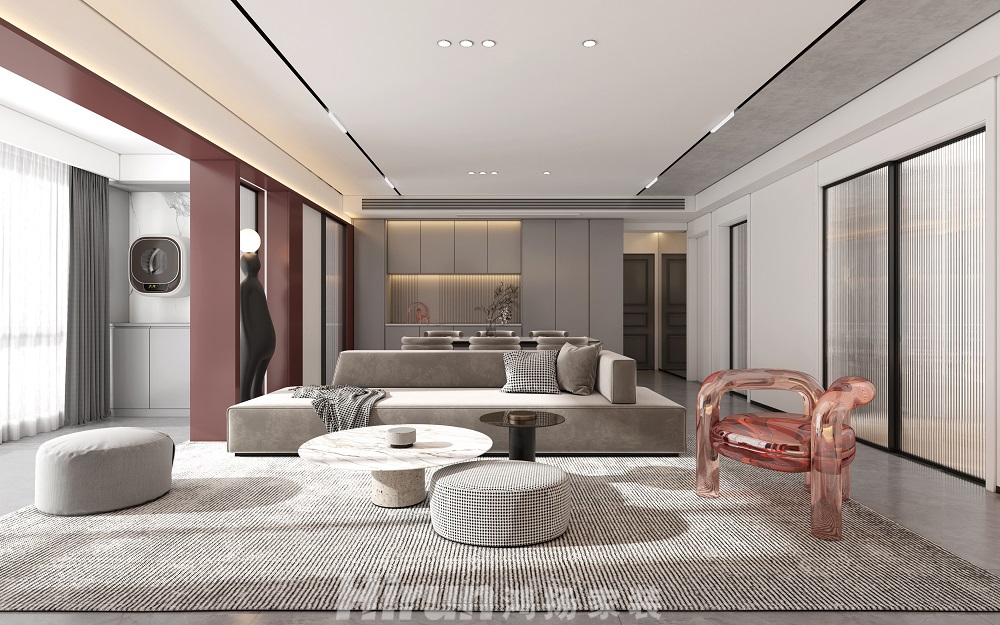 乾源國際120㎡北歐之光三居室 裝修案例效果圖-03