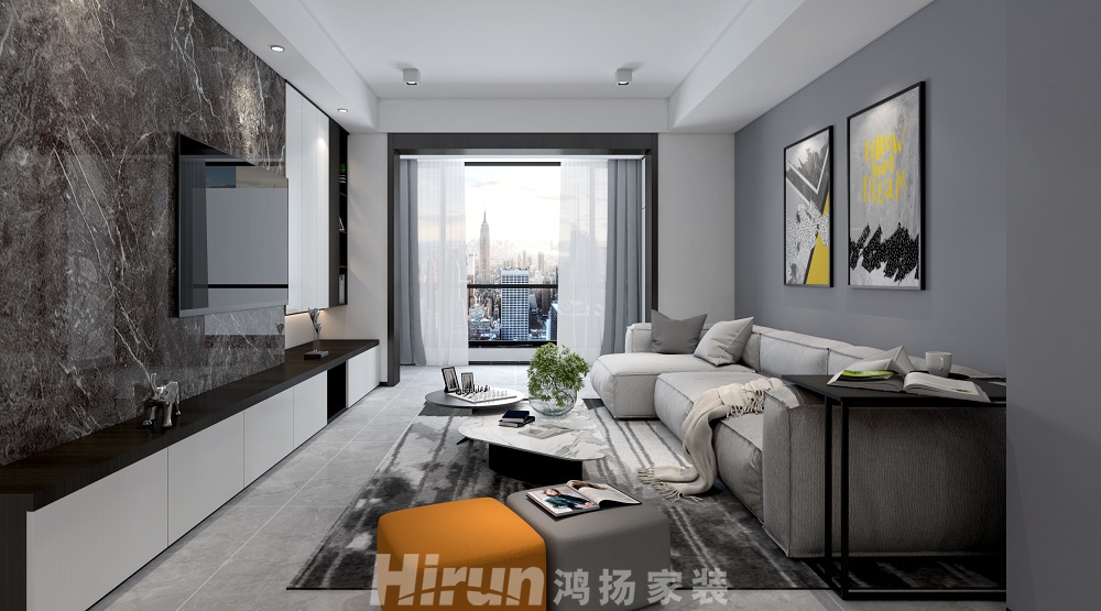 沁園春御苑130㎡復(fù)合寫意四居室 裝修案例效果圖-3