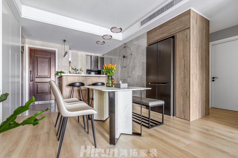 北辰三角洲118㎡北歐之光三居室 裝修案例效果圖-004