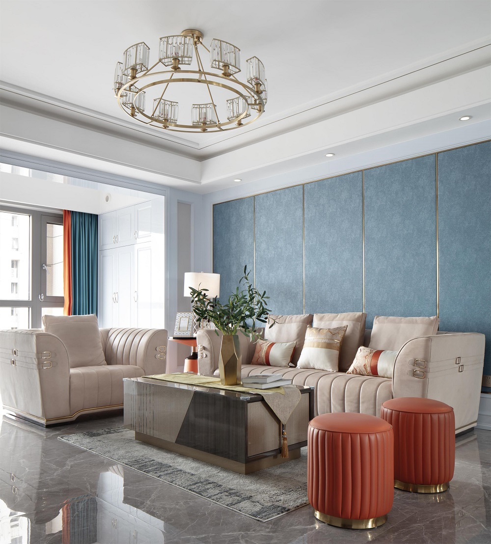 建發中央公園160㎡新裝飾主義四居室 裝修案例效果圖-SWSY2020-3