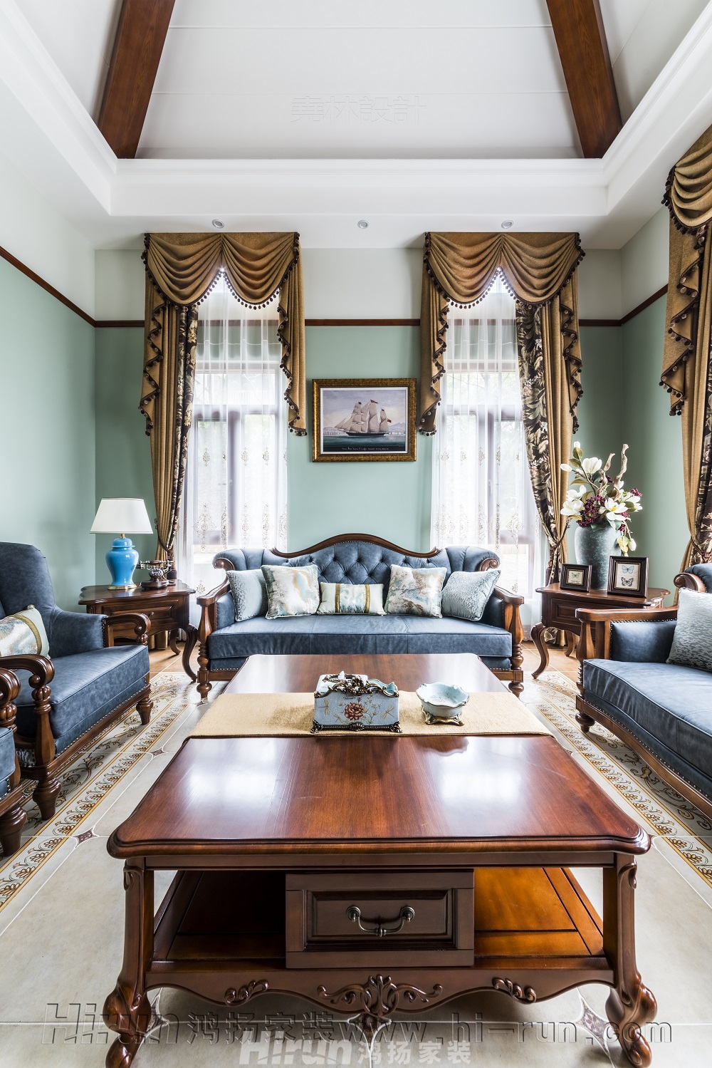 尚峰尚水300㎡歐美香頌別墅 裝修案例效果圖-副本 (9)