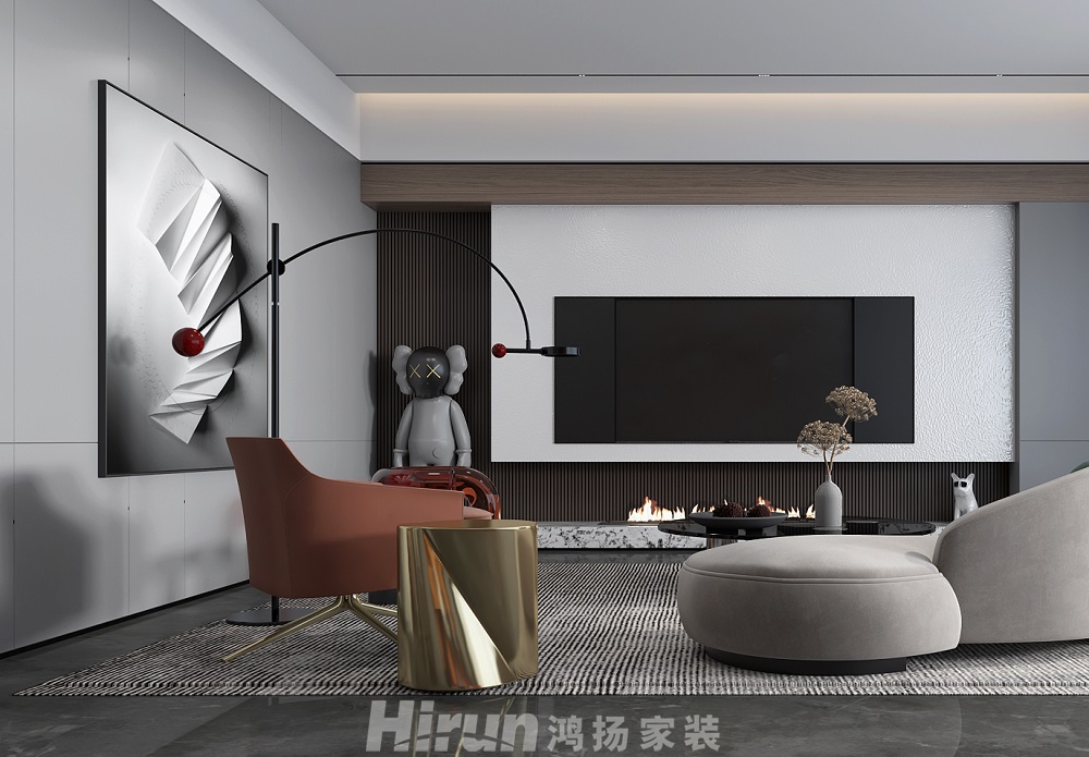 保利天禧220㎡雅致現代大平層 裝修案例效果圖-11