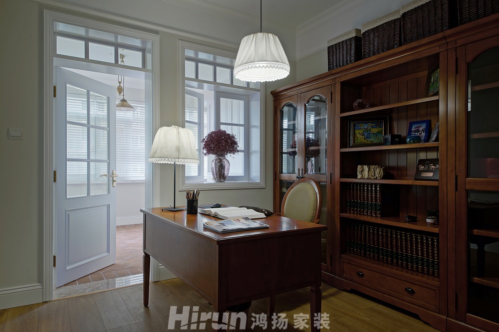 長沙歸心苑202㎡輕歐簡美大平層 裝修案例效果圖-書房