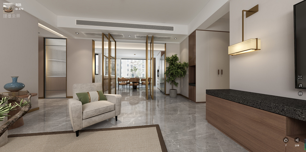 橋頭家苑130㎡意境東方四居室 裝修案例效果圖-微信截圖_20210526162003