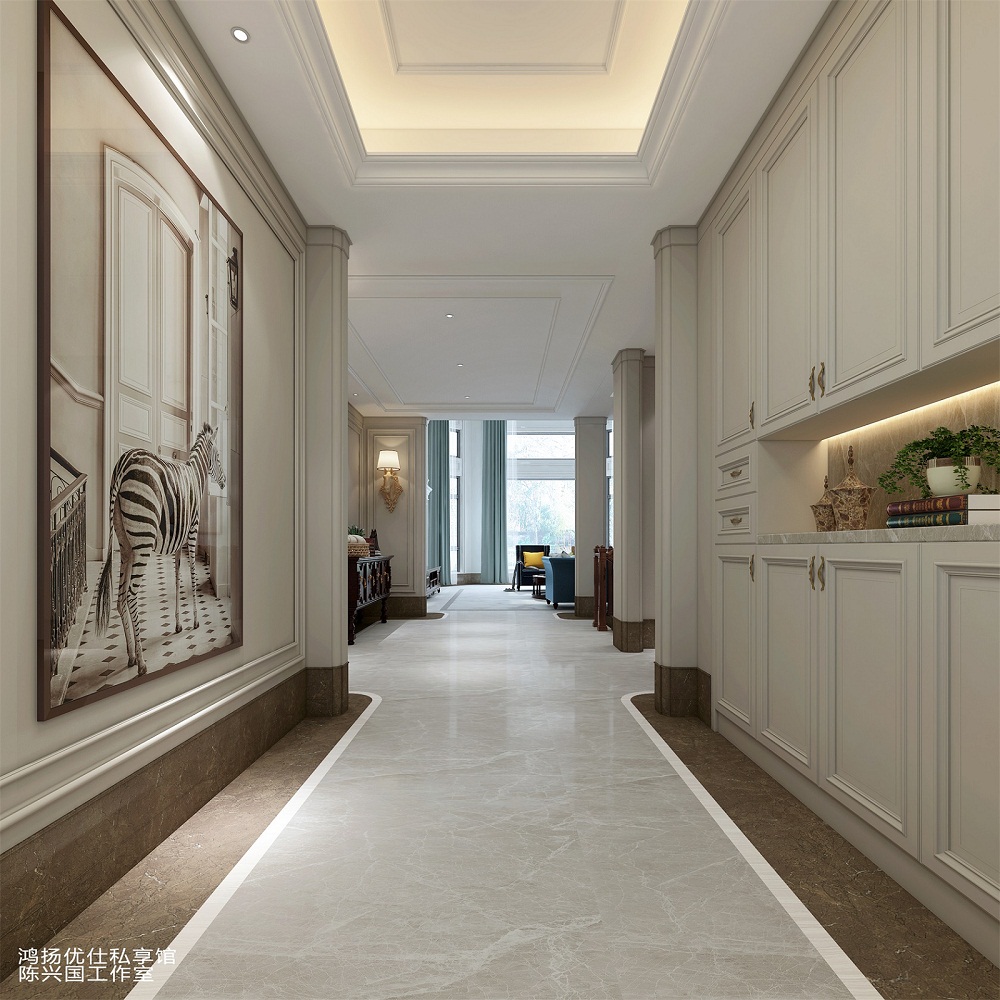 保利閬峰500㎡輕歐簡美別墅 裝修案例效果圖-6132395262078506