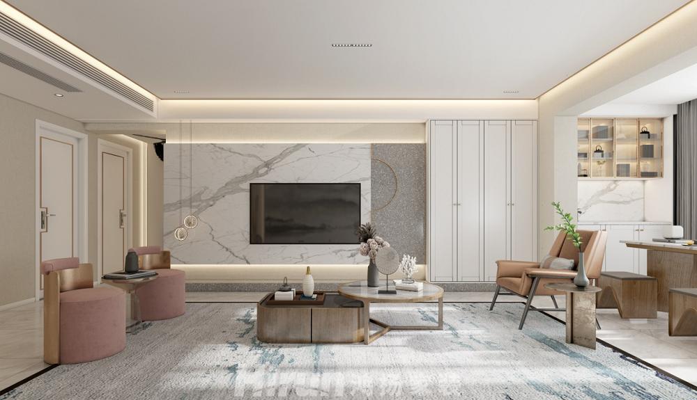 八方小區142㎡復合寫意四居室 裝修案例效果圖-圖片 11