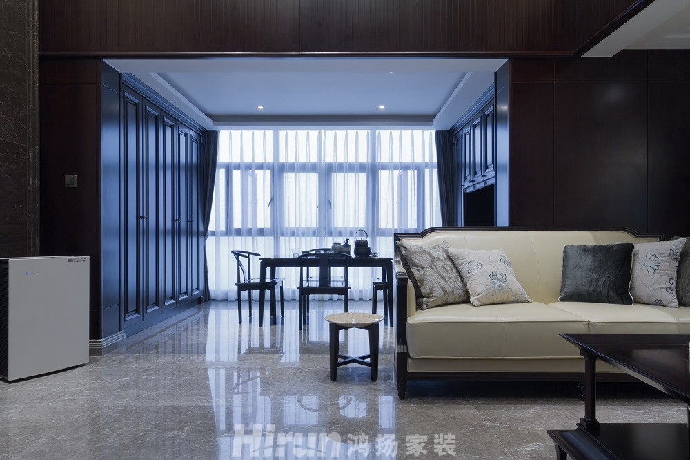 王府·譽(yù)峰380㎡復(fù)合寫(xiě)意復(fù)式 裝修案例效果圖-1客廳 (2)