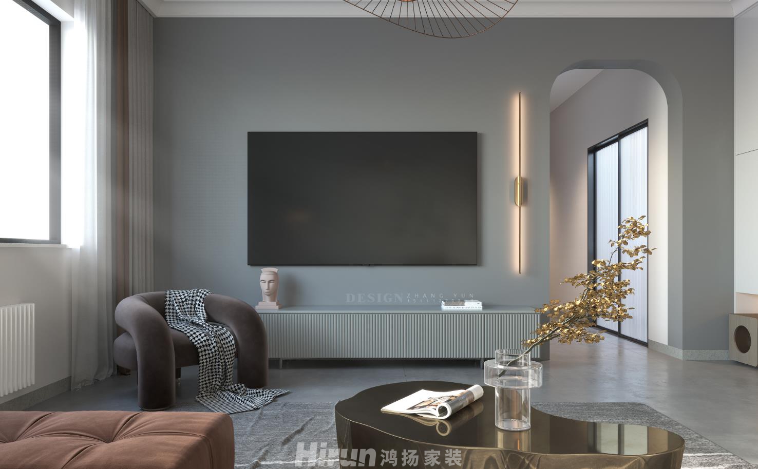 萬事佳景園120㎡北歐之光三居室 裝修案例效果圖-1 (5)