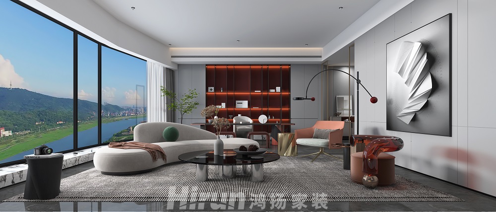 保利天禧220㎡雅致現代大平層 裝修案例效果圖-1