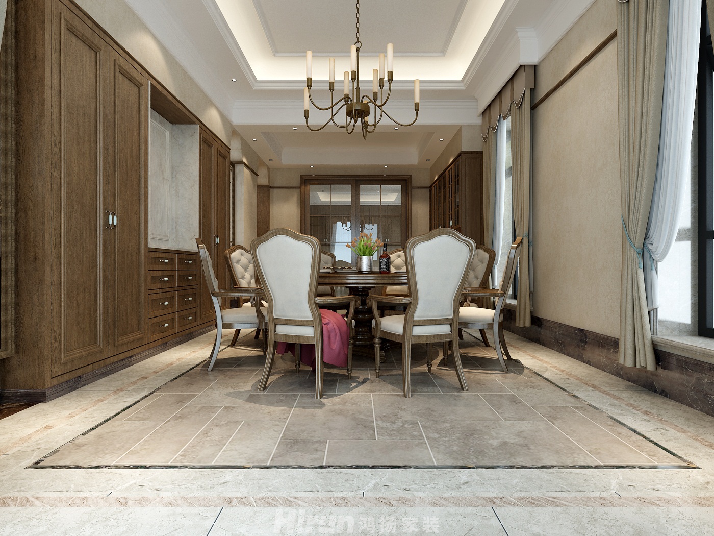 金澤園500㎡輕歐簡美別墅 裝修案例效果圖-5