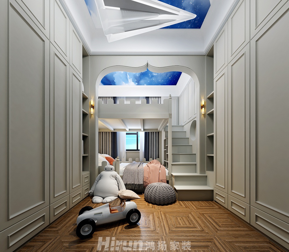 達(dá)美溪湖灣200㎡輕歐簡(jiǎn)美大平層 裝修案例效果圖-X132395268340047