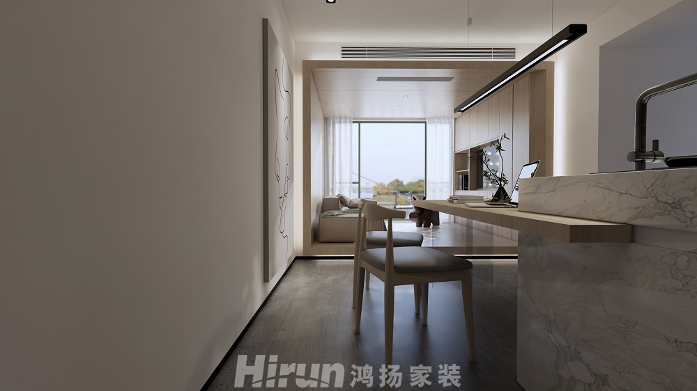 鑫遠翡麗都80㎡北歐之光二居室 裝修案例效果圖-2 (5)