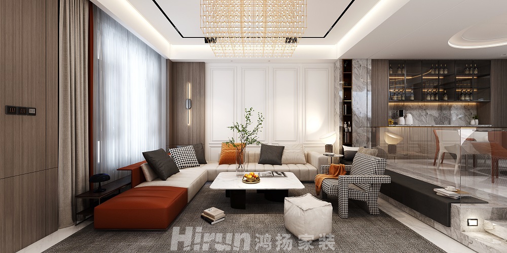 東方名苑首府450㎡新裝飾主義別墅 裝修案例效果圖-角度1  6.20 (2)