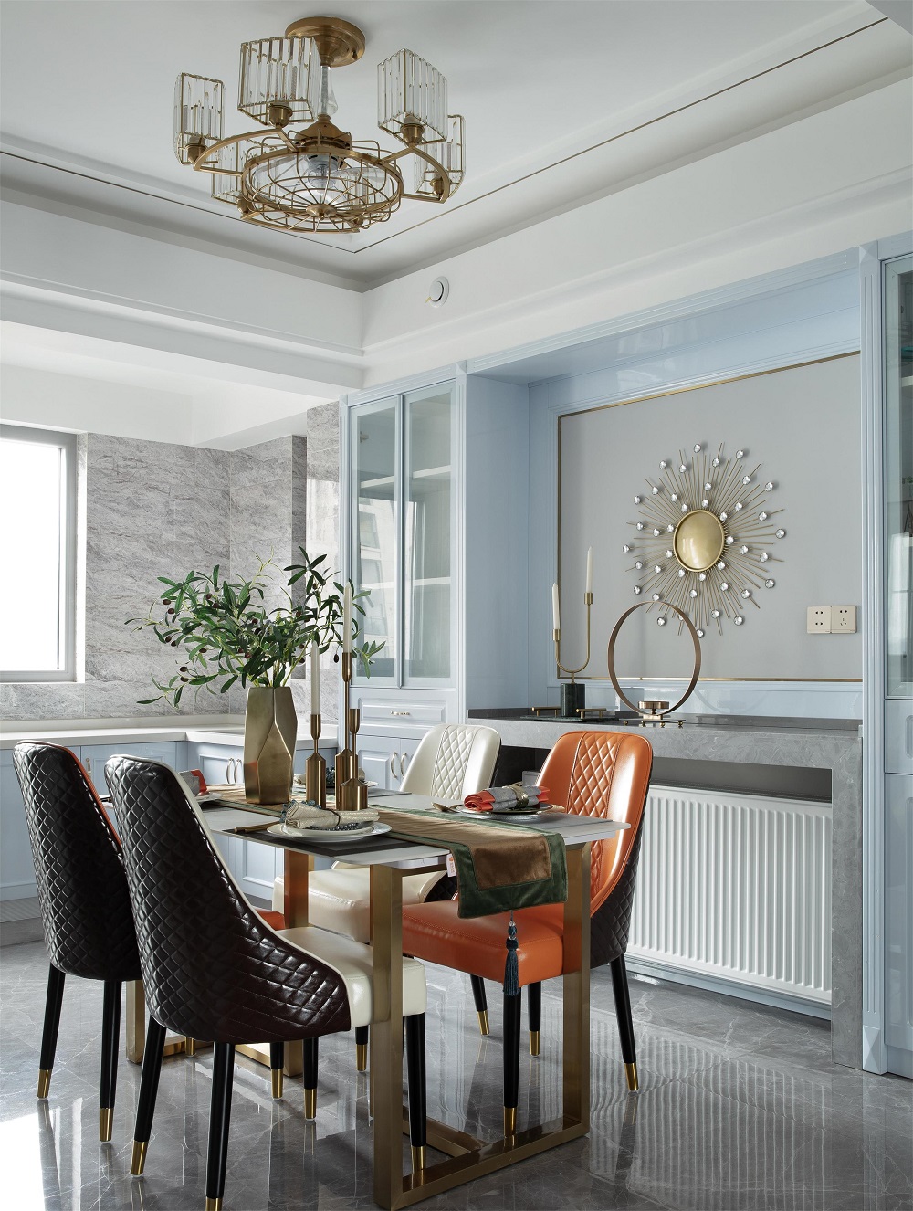 建發中央公園160㎡新裝飾主義四居室 裝修案例效果圖-SWSY2020-7