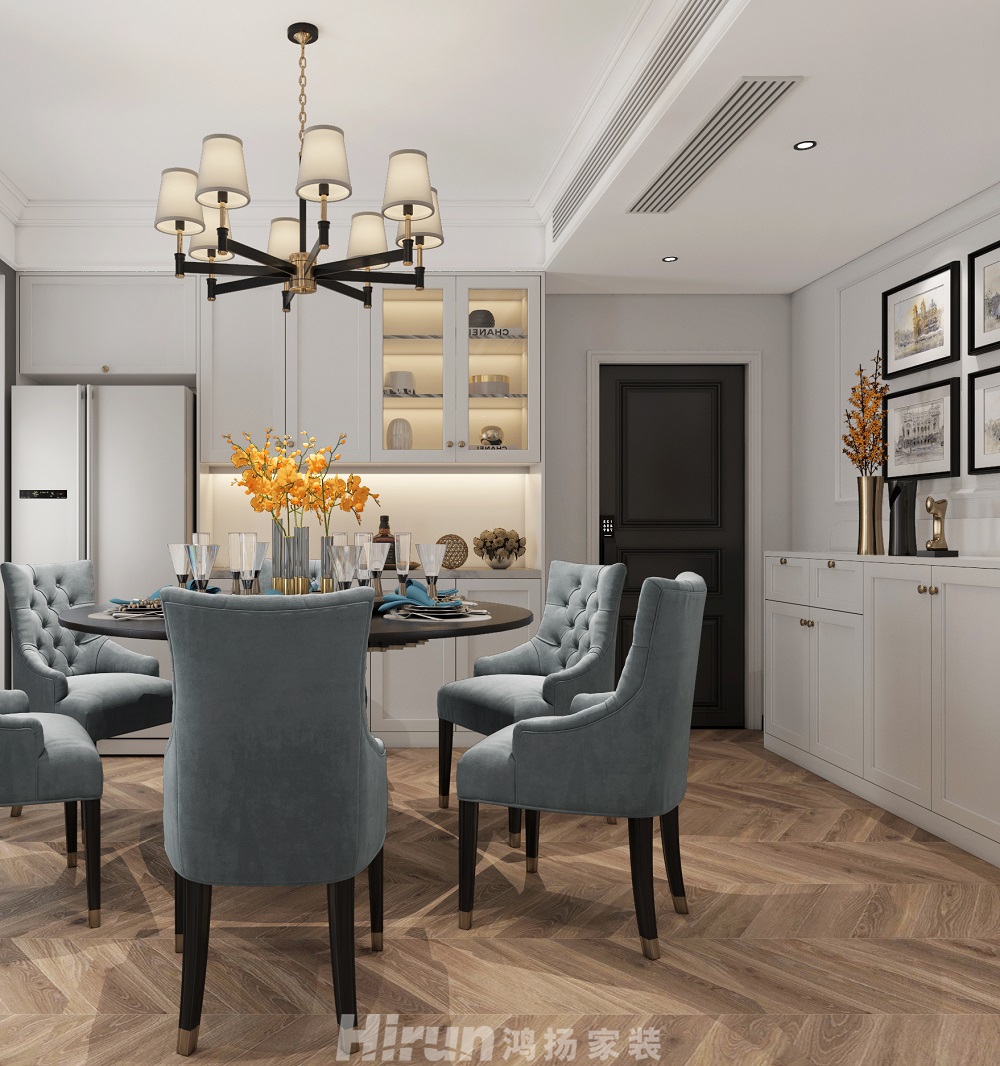 恒大華府130㎡輕歐簡美四居室 裝修案例效果圖-07