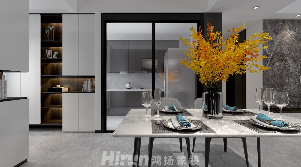 沁園春御苑130㎡復(fù)合寫意四居室 裝修案例效果圖-6