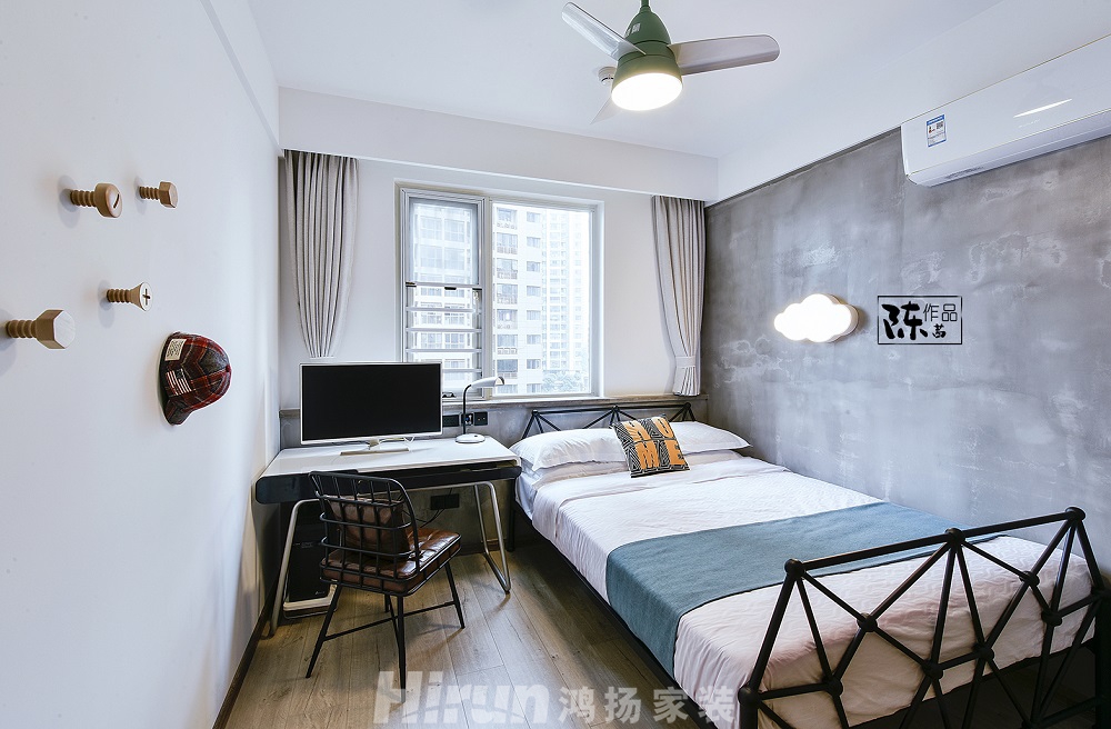 北辰三角洲136㎡工業再造四居室 裝修案例效果圖-013