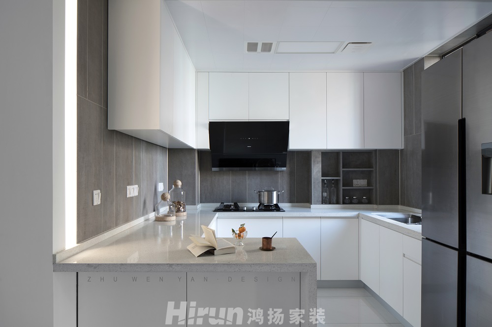 奧林匹克花園130㎡雅致現代四居室 裝修案例效果圖-11