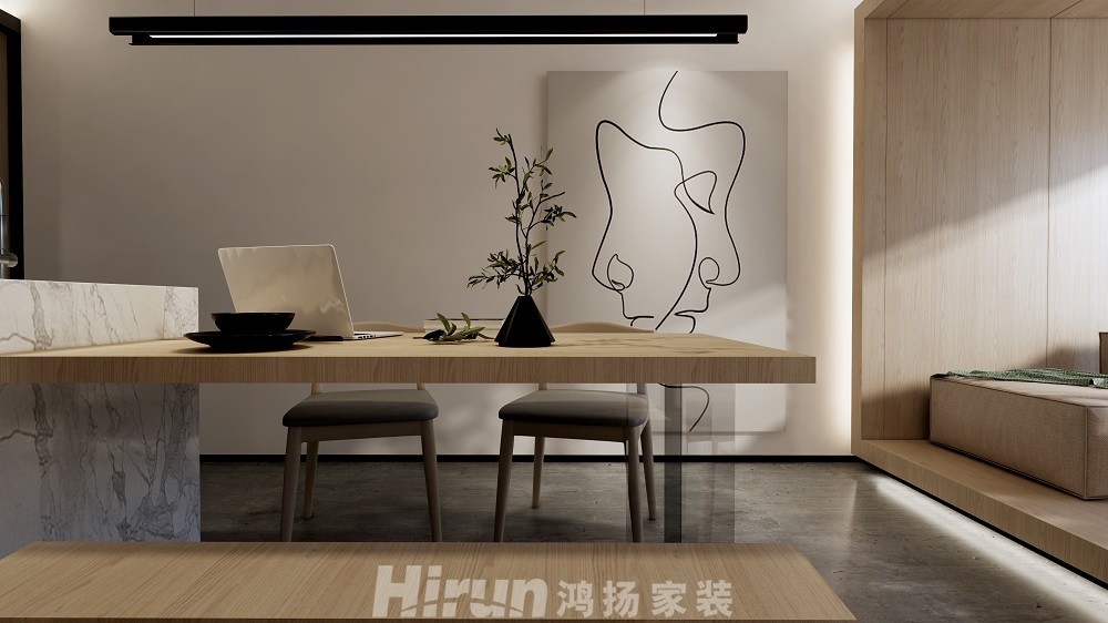 鑫遠翡麗都80㎡北歐之光二居室 裝修案例效果圖-2 (1)