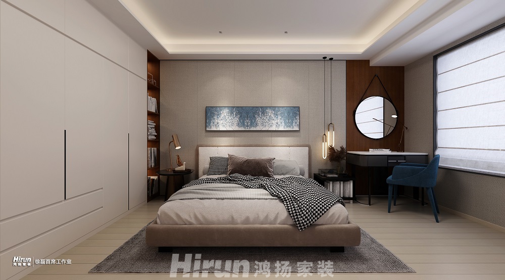 九華湖壹號300㎡復合寫意大平層 裝修案例效果圖-9次臥副本_111